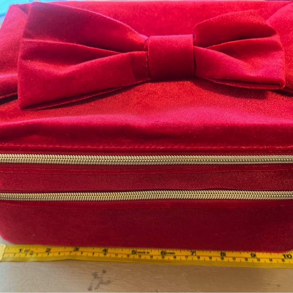 Elegant Red Velvet -Make up bag